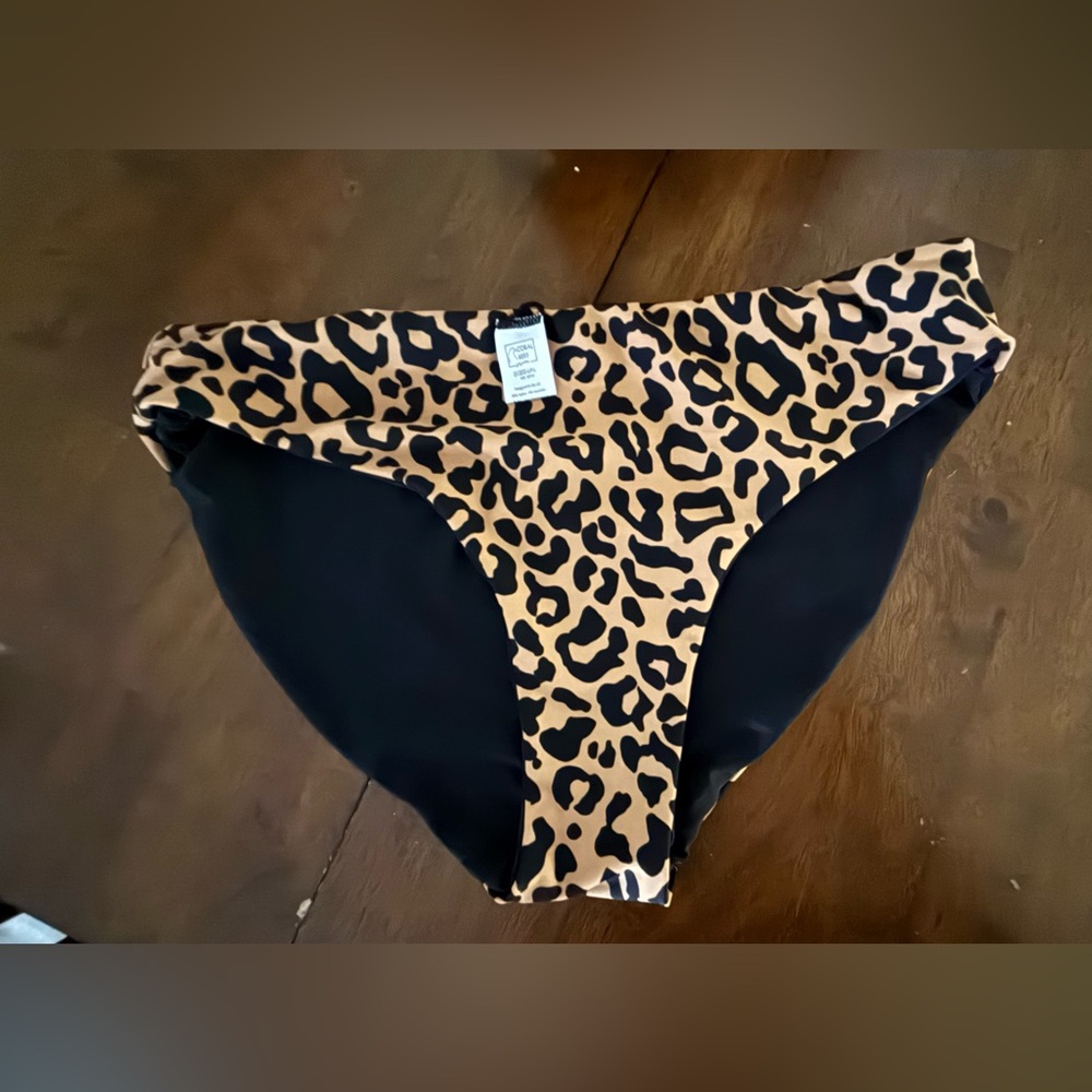 Coral Reef Leopard Print Bikini Bottoms